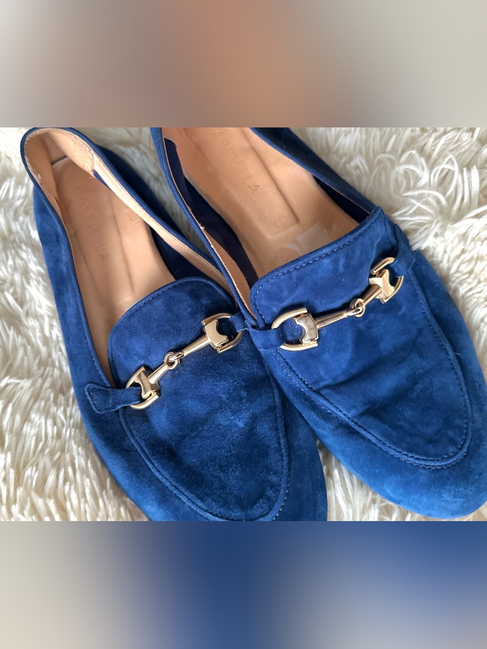Blue Suede Horsebit Loafers - Women - Picture 2 of 10